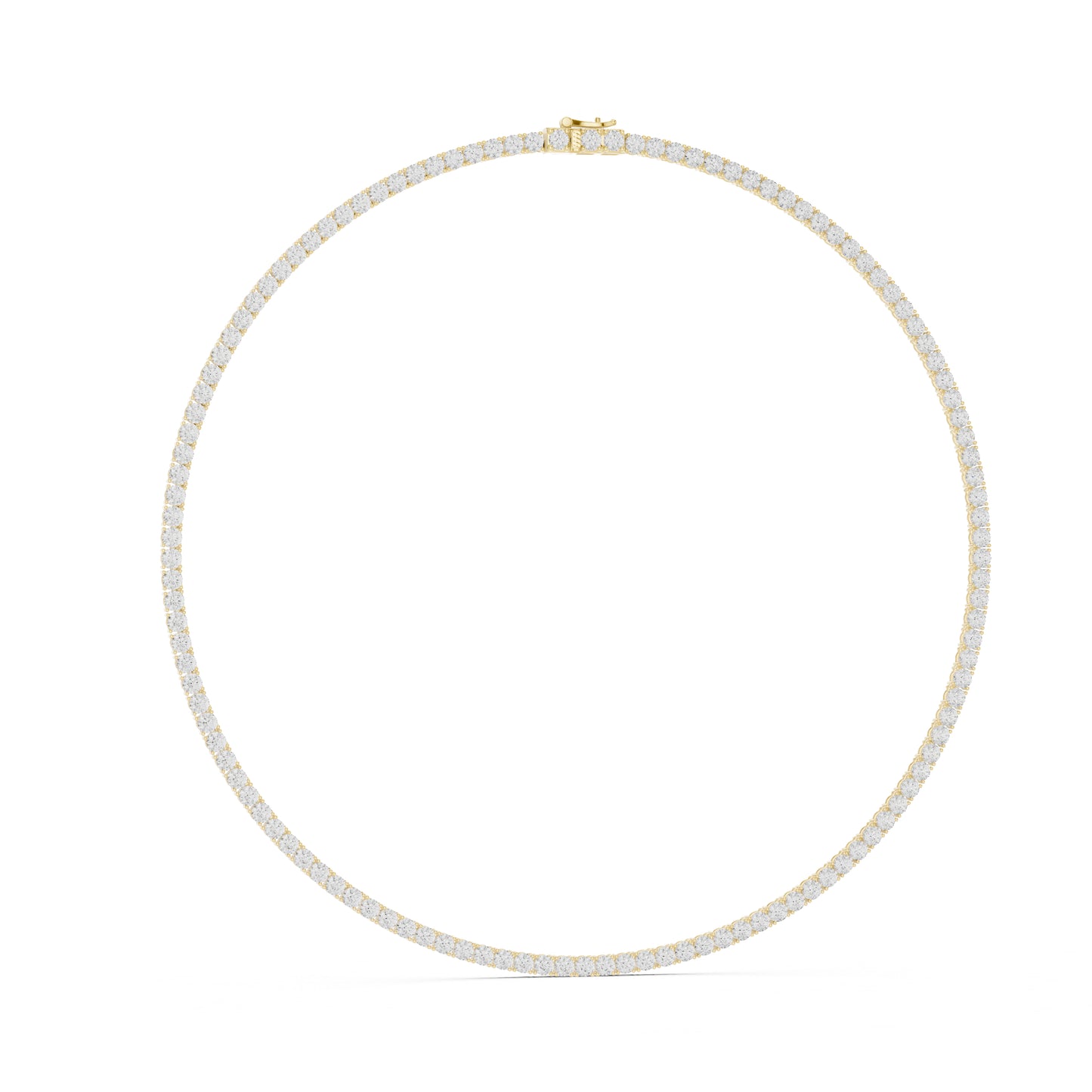 14k White Gold Round Lab-Grown Diamond Everyday Wear Necklace for Women | Pure Carat