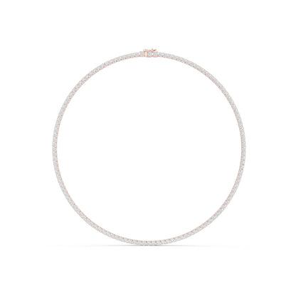 14k White Gold Round Lab-Grown Diamond Everyday Wear Necklace for Women | Pure Carat