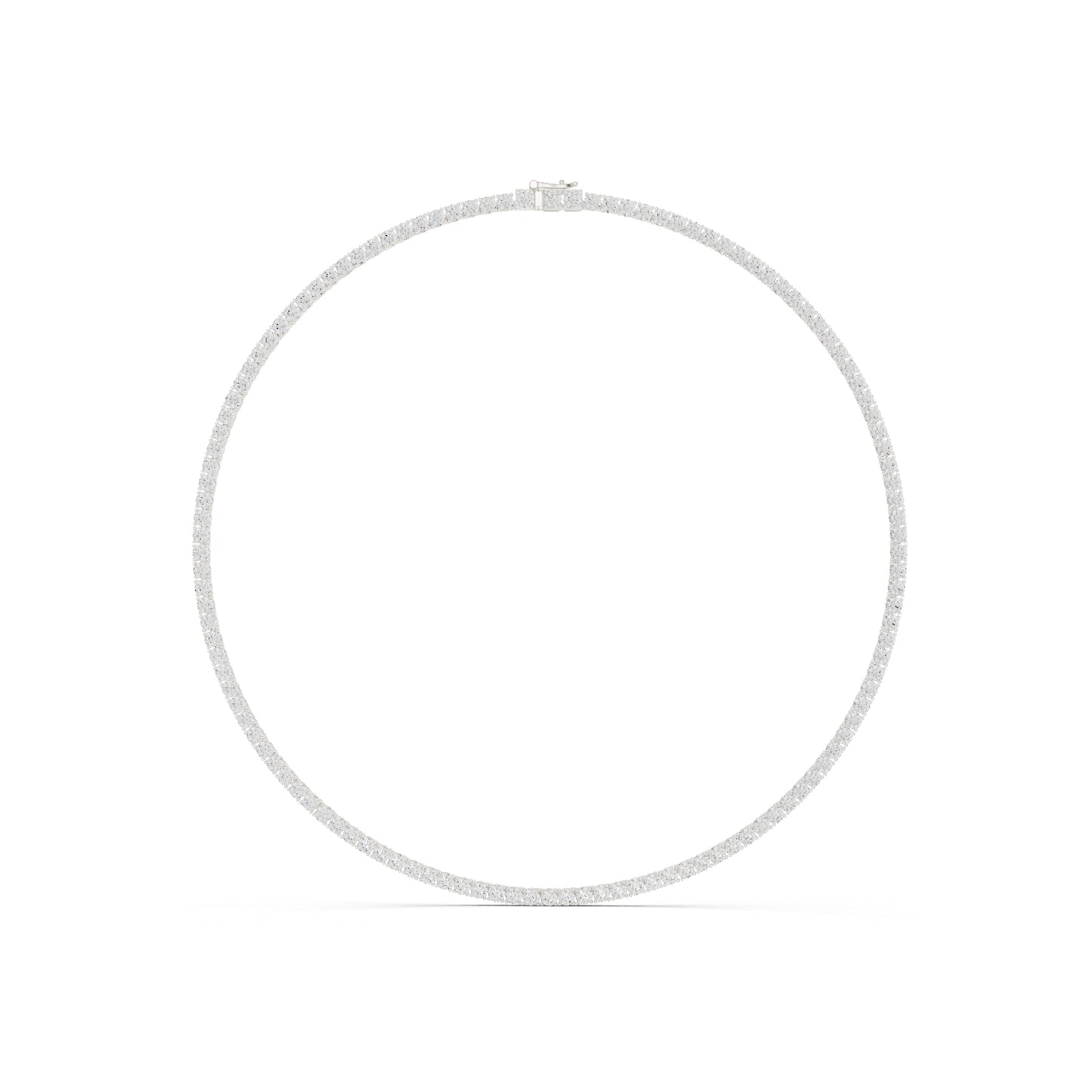 14k White Gold Round Lab-Grown Diamond Everyday Wear Necklace for Women | Pure Carat