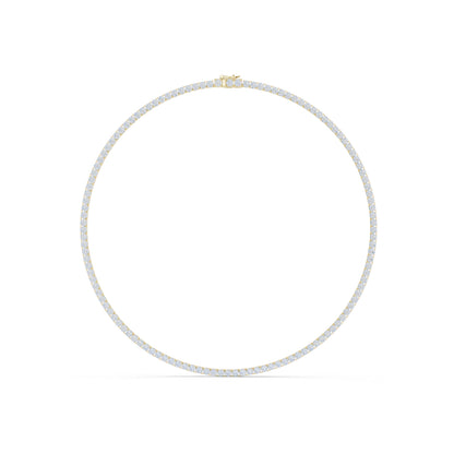 14k White Gold Round Lab-Grown Diamond Everyday Wear Necklace for Women | Pure Carat