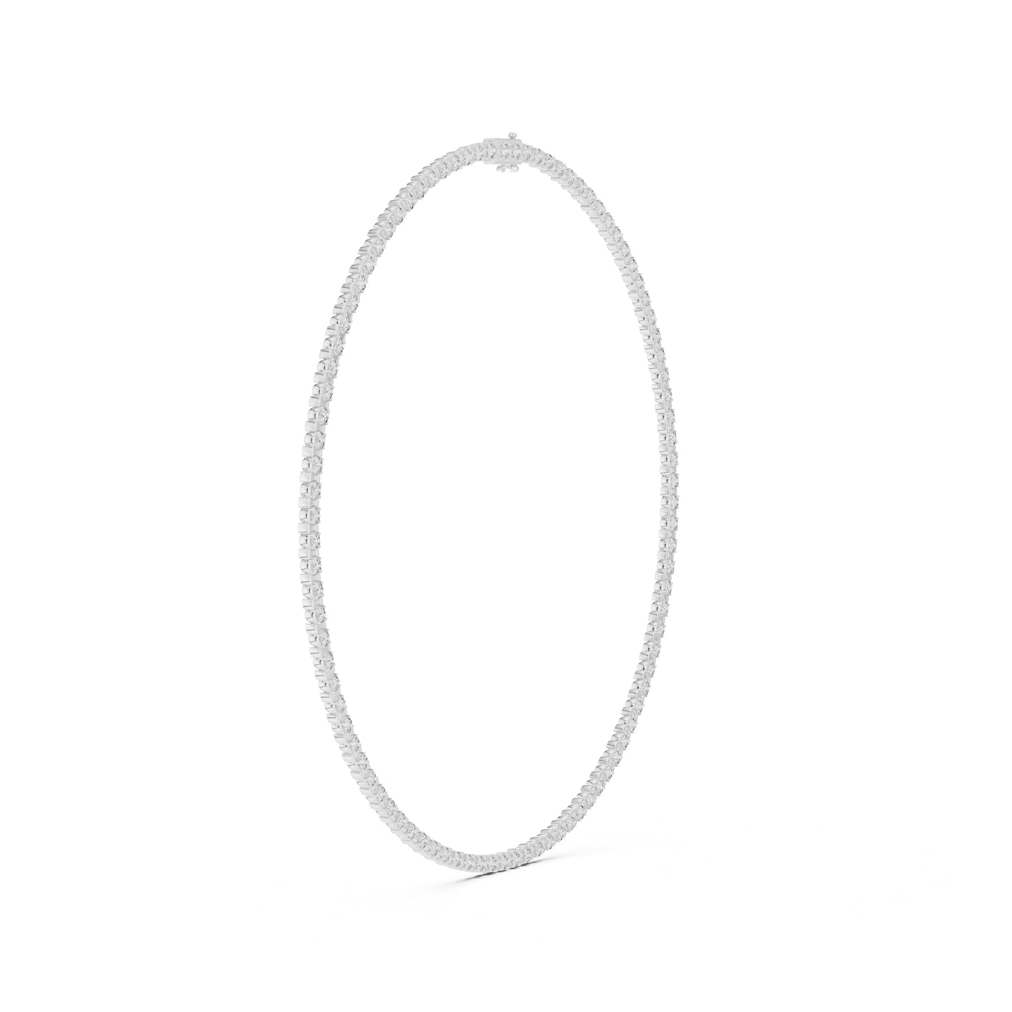 18k White Gold Round Lab-Grown Diamond Engagement Necklace for Women | Pure Carat