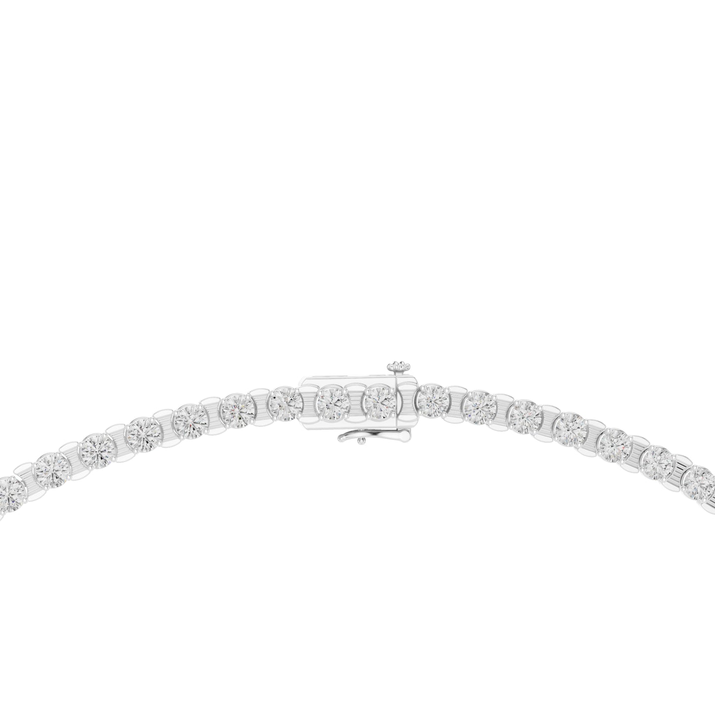18k White Gold Round Lab-Grown Diamond Engagement Necklace for Women | Pure Carat