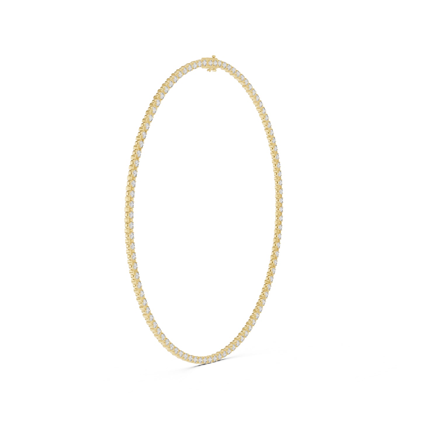 18k White Gold Round Lab-Grown Diamond Engagement Necklace for Women | Pure Carat