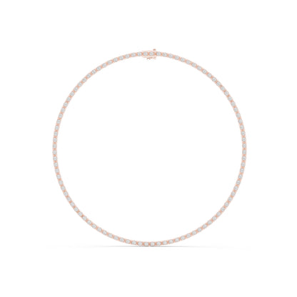 18k White Gold Round Lab-Grown Diamond Engagement Necklace for Women | Pure Carat