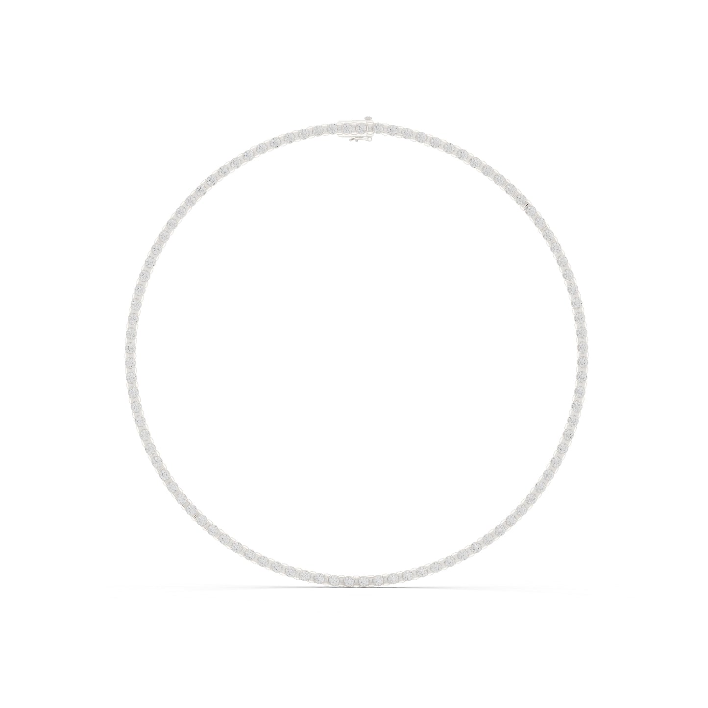 18k White Gold Round Lab-Grown Diamond Engagement Necklace for Women | Pure Carat