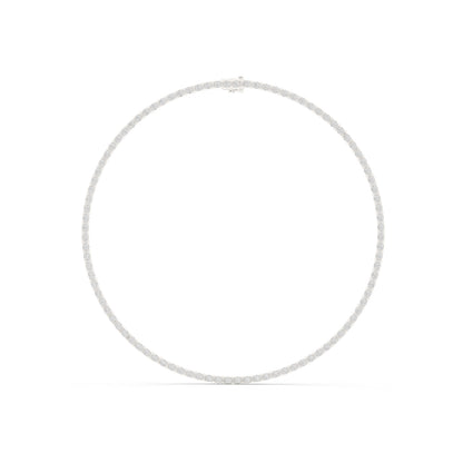 18k White Gold Round Lab-Grown Diamond Engagement Necklace for Women | Pure Carat