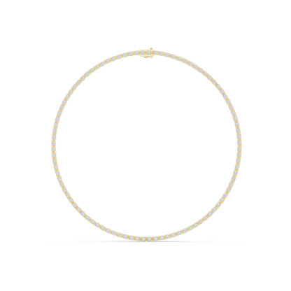 18k White Gold Round Lab-Grown Diamond Engagement Necklace for Women | Pure Carat