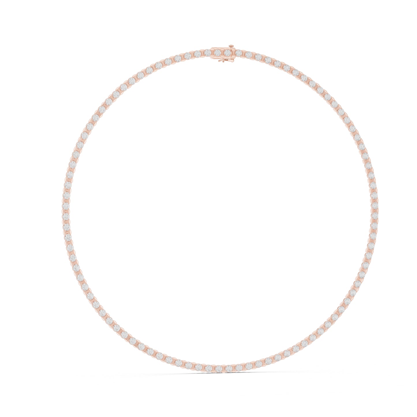18k White Gold Round Lab-Grown Diamond Engagement Necklace for Women | Pure Carat