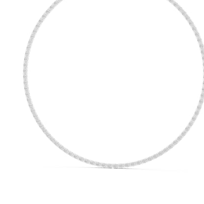 18k White Gold Round Lab-Grown Diamond Engagement Necklace for Women | Pure Carat