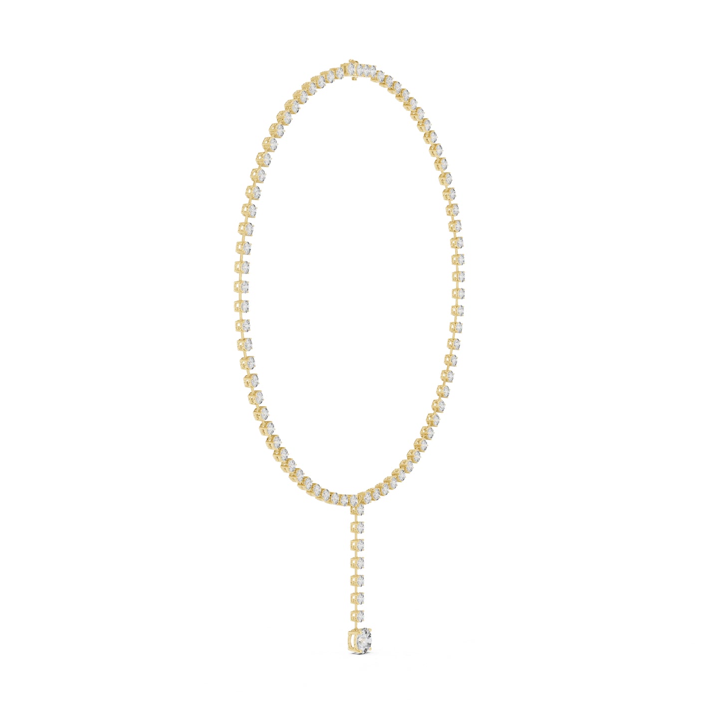 18k Yellow Gold Round Lab-Grown Diamond Anniversary Gift Necklace for Women | Pure Carat