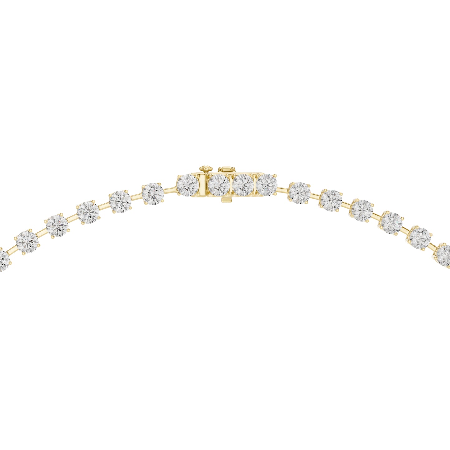 18k Yellow Gold Round Lab-Grown Diamond Anniversary Gift Necklace for Women | Pure Carat