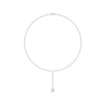 18k Yellow Gold Round Lab-Grown Diamond Anniversary Gift Necklace for Women | Pure Carat