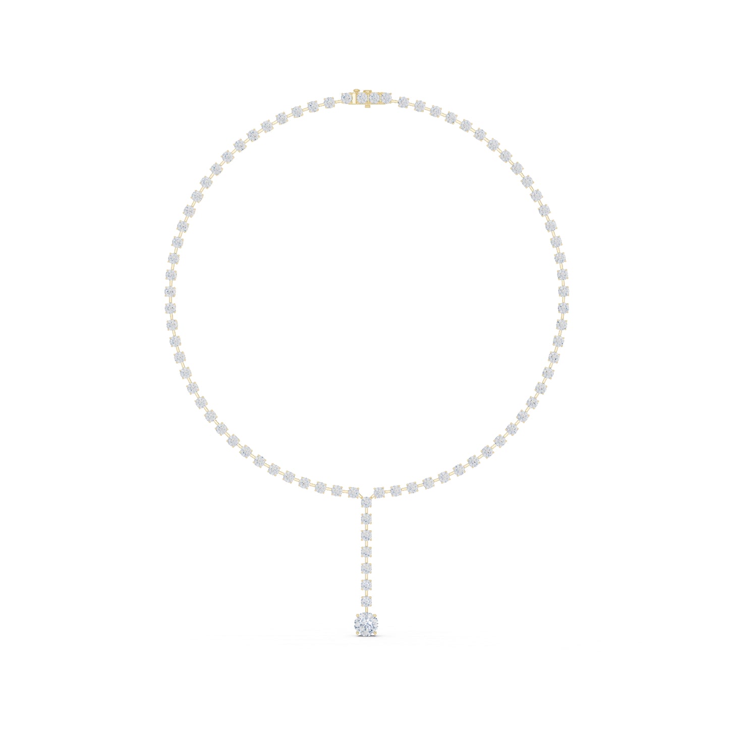 18k Yellow Gold Round Lab-Grown Diamond Anniversary Gift Necklace for Women | Pure Carat