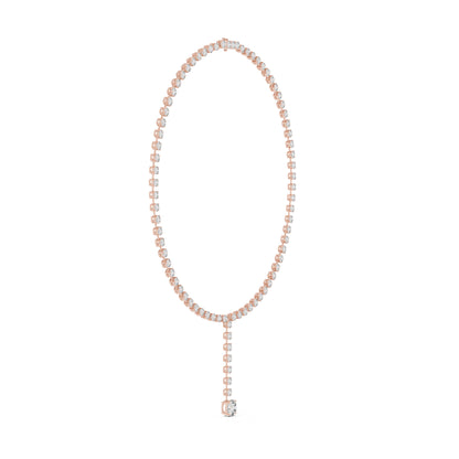18k Yellow Gold Round Lab-Grown Diamond Anniversary Gift Necklace for Women | Pure Carat