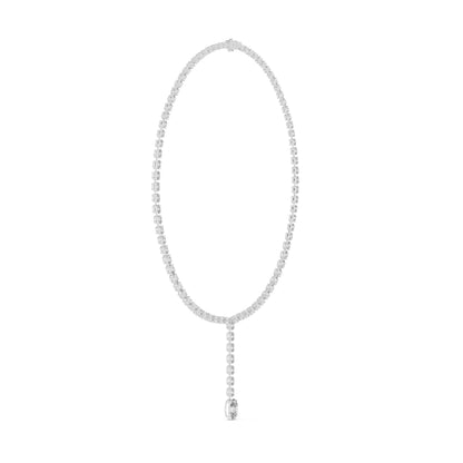 14k Rose Gold Oval Lab-Grown Diamond Office Wear Necklace for Women | Pure Carat