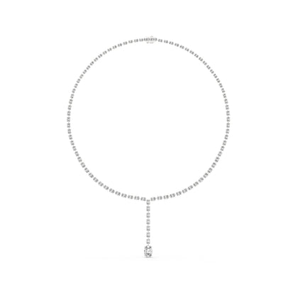 14k Rose Gold Oval Lab-Grown Diamond Office Wear Necklace for Women | Pure Carat