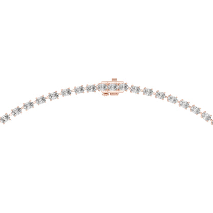 14k Rose Gold Oval Lab-Grown Diamond Office Wear Necklace for Women | Pure Carat