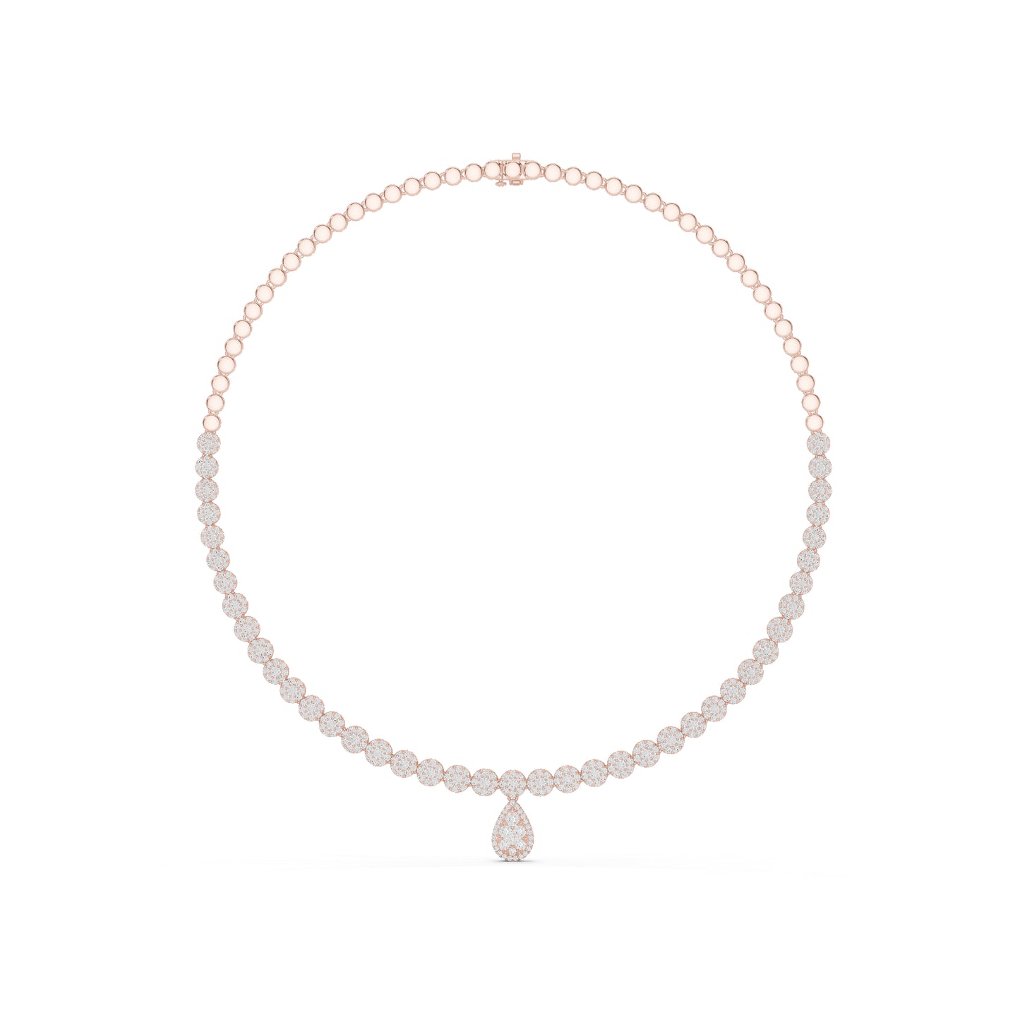 14k Yellow Gold Round Lab-Grown Diamond Bridal Necklace for Women | Pure Carat