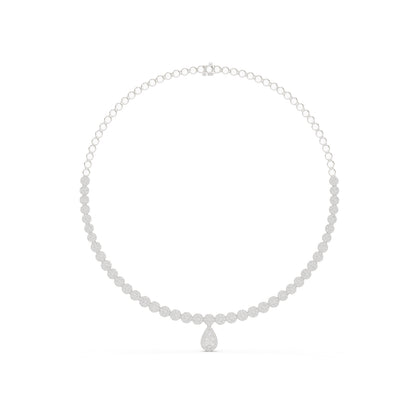 14k Yellow Gold Round Lab-Grown Diamond Bridal Necklace for Women | Pure Carat