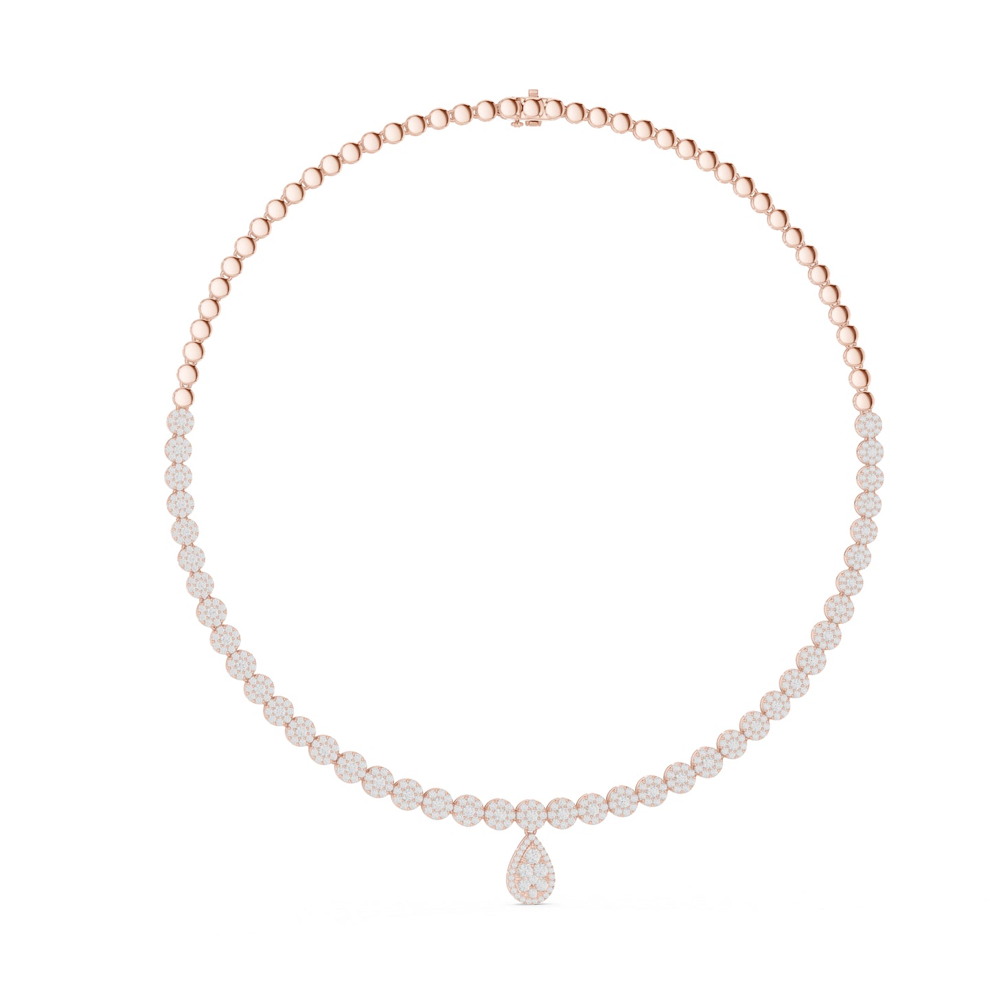14k Yellow Gold Round Lab-Grown Diamond Bridal Necklace for Women | Pure Carat