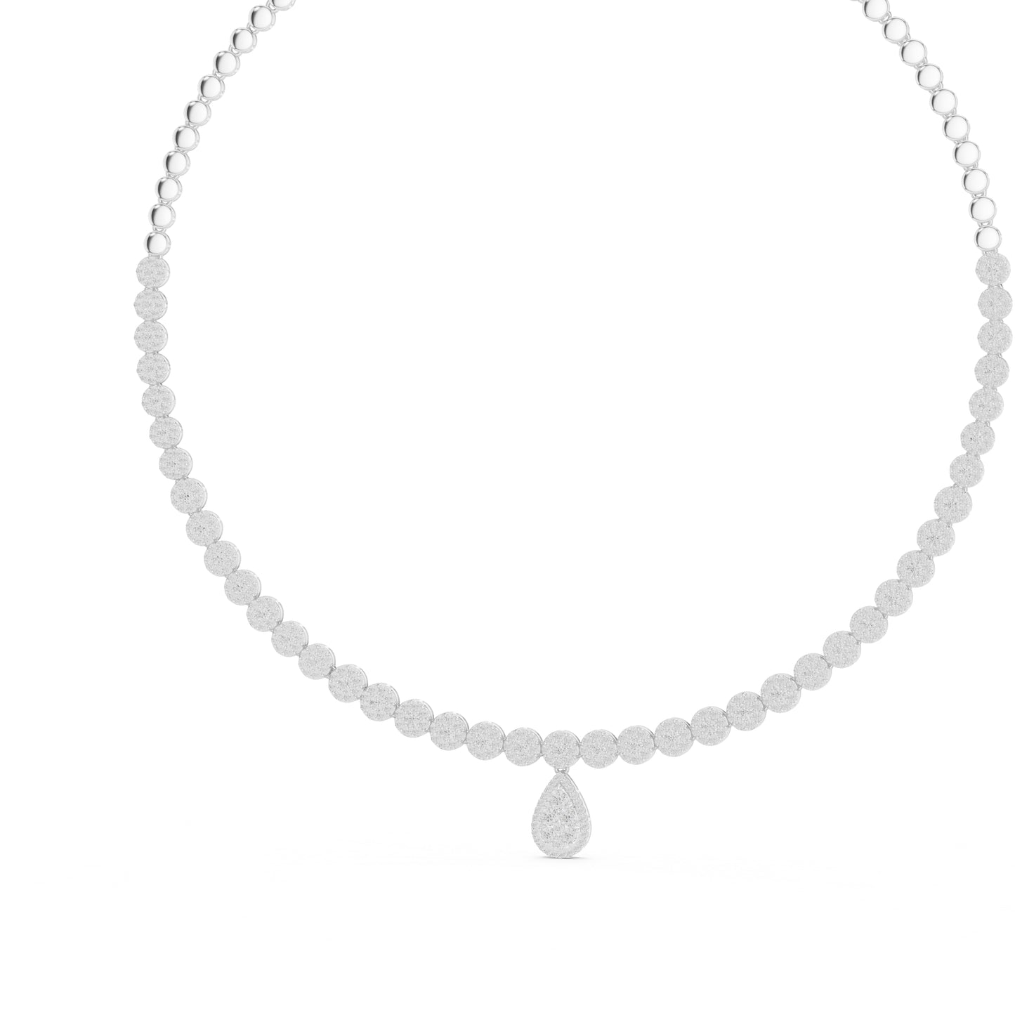 14k Yellow Gold Round Lab-Grown Diamond Bridal Necklace for Women | Pure Carat