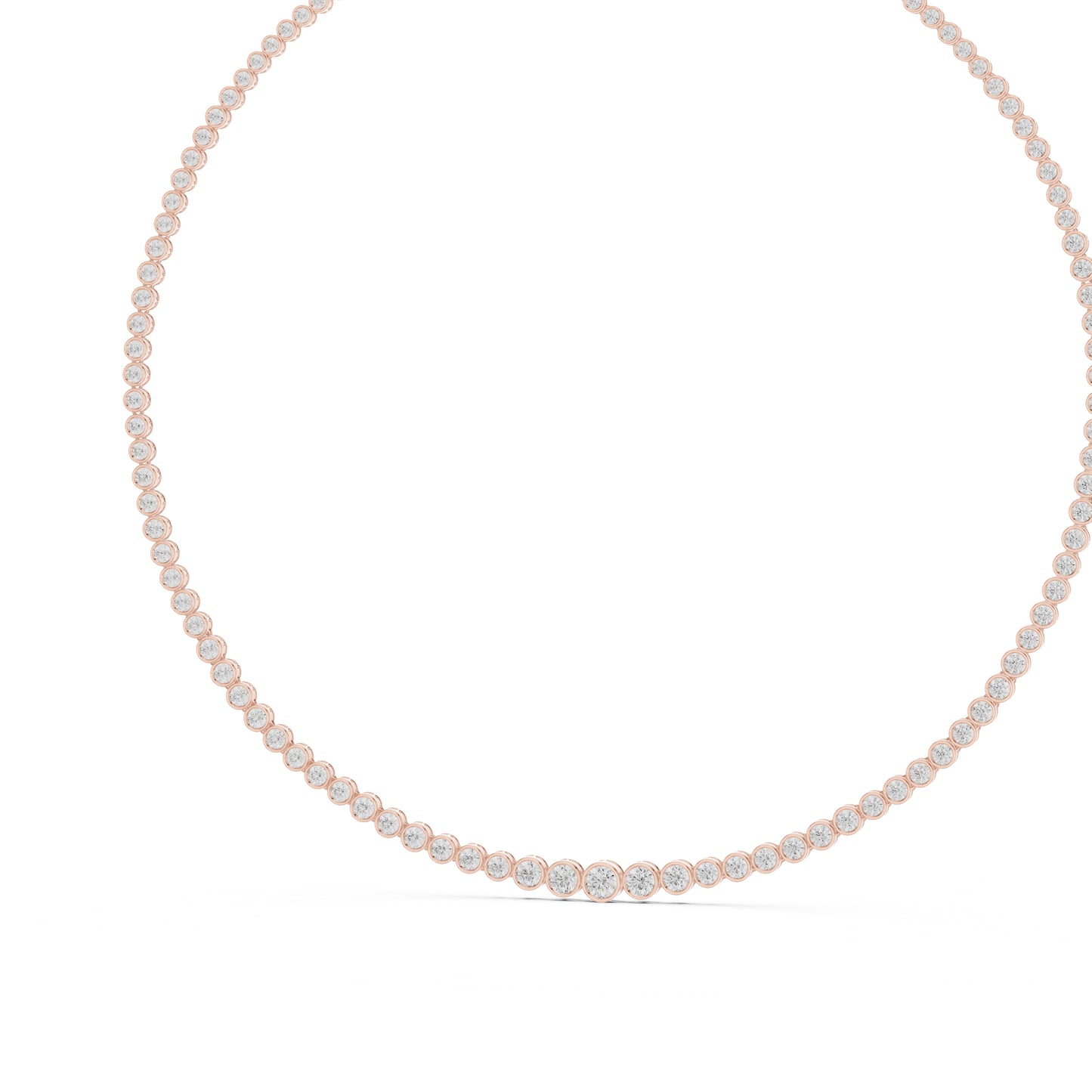 18k White Gold Round Lab-Grown Diamond Everyday Wear Necklace for Women | Pure Carat