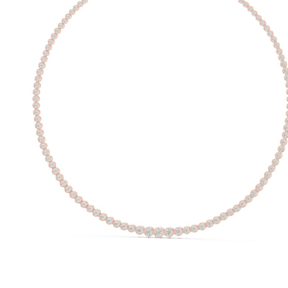 18k White Gold Round Lab-Grown Diamond Everyday Wear Necklace for Women | Pure Carat