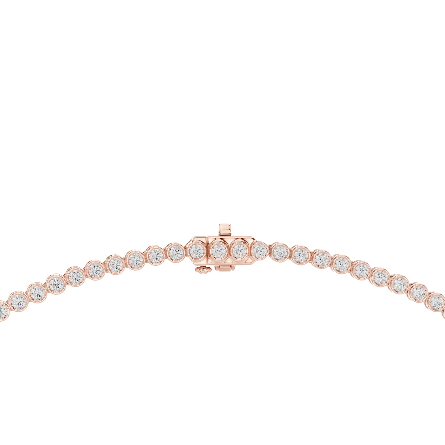 18k White Gold Round Lab-Grown Diamond Everyday Wear Necklace for Women | Pure Carat