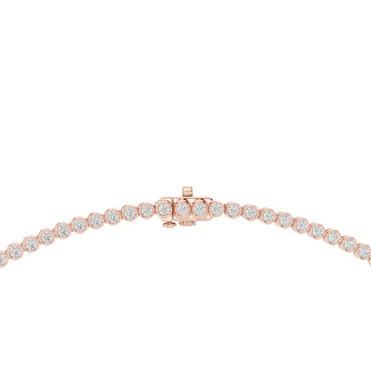 18k White Gold Round Lab-Grown Diamond Everyday Wear Necklace for Women | Pure Carat