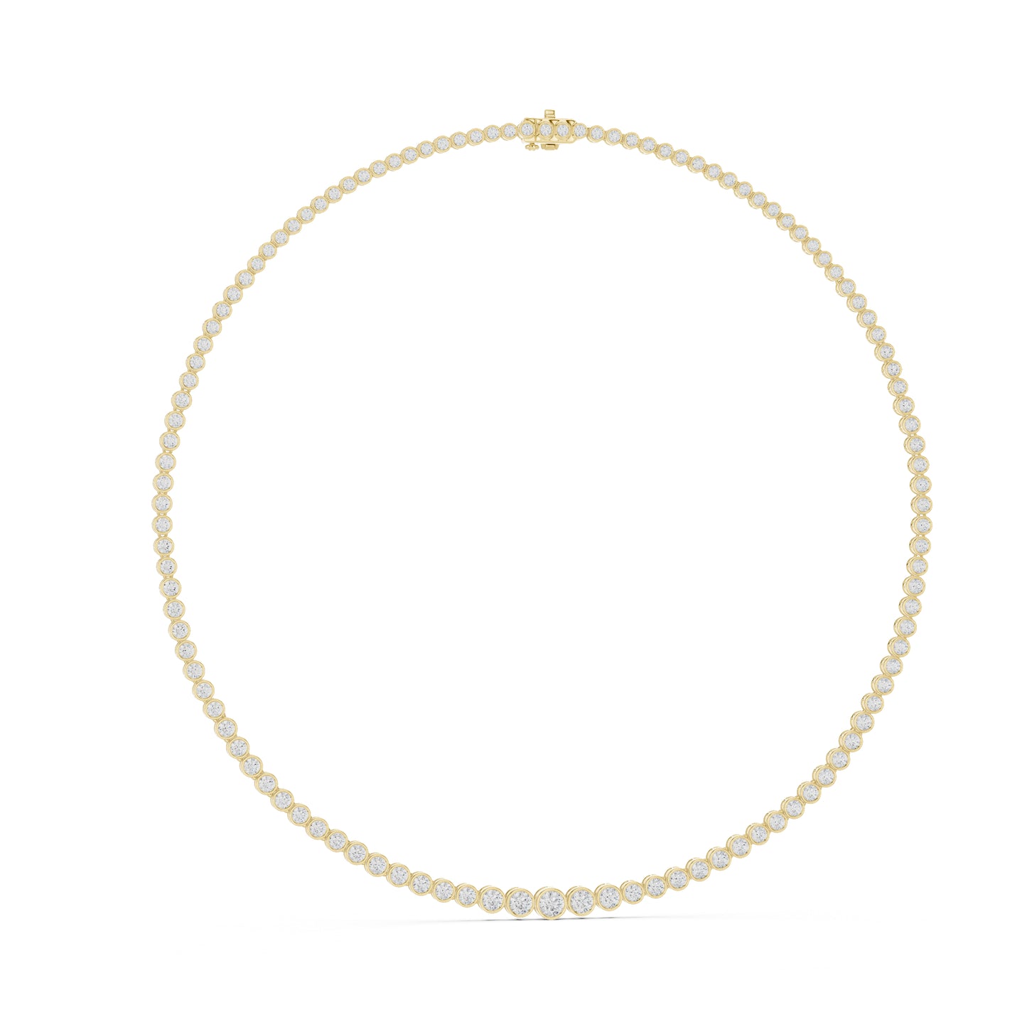 18k White Gold Round Lab-Grown Diamond Everyday Wear Necklace for Women | Pure Carat