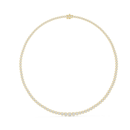 18k White Gold Round Lab-Grown Diamond Everyday Wear Necklace for Women | Pure Carat