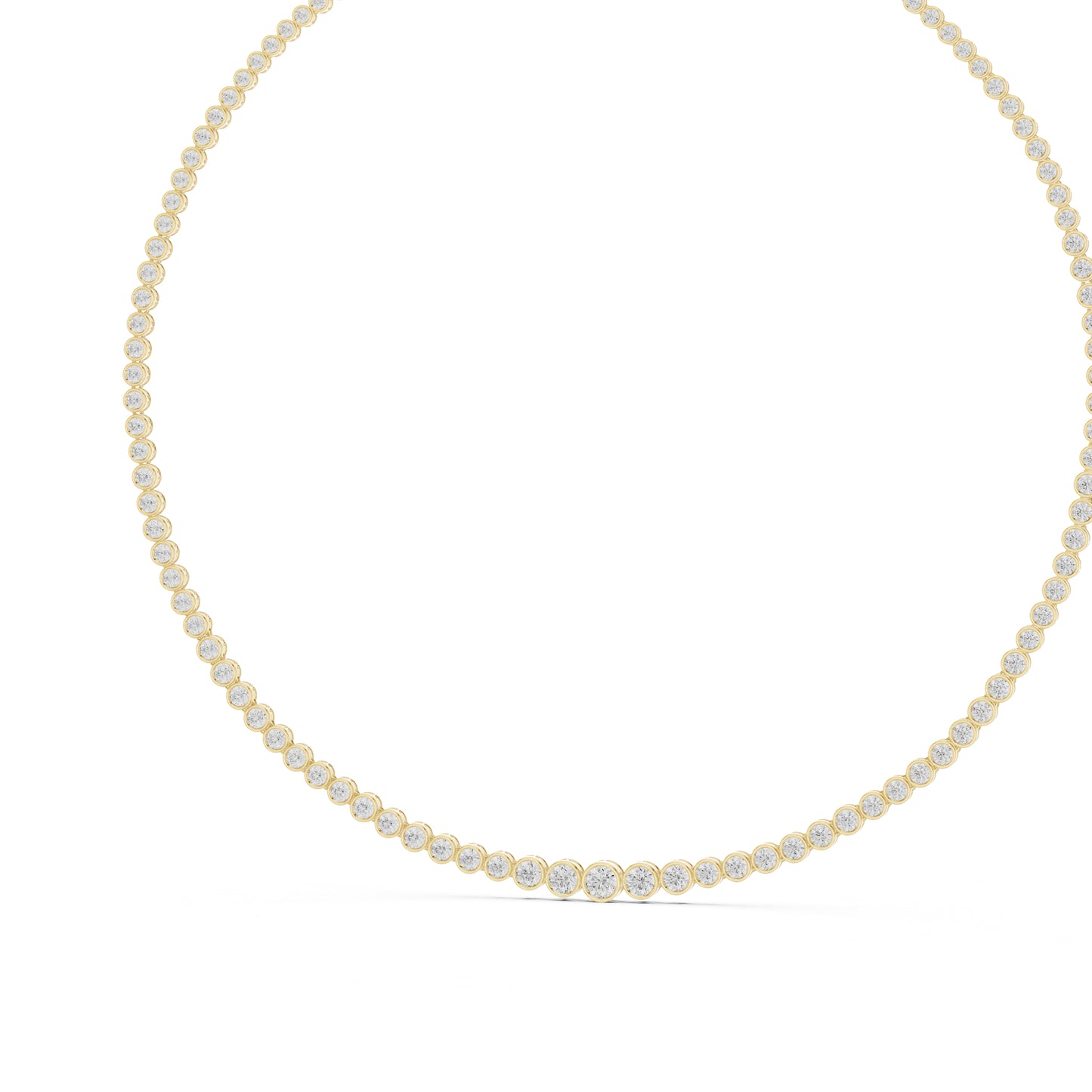 18k White Gold Round Lab-Grown Diamond Everyday Wear Necklace for Women | Pure Carat