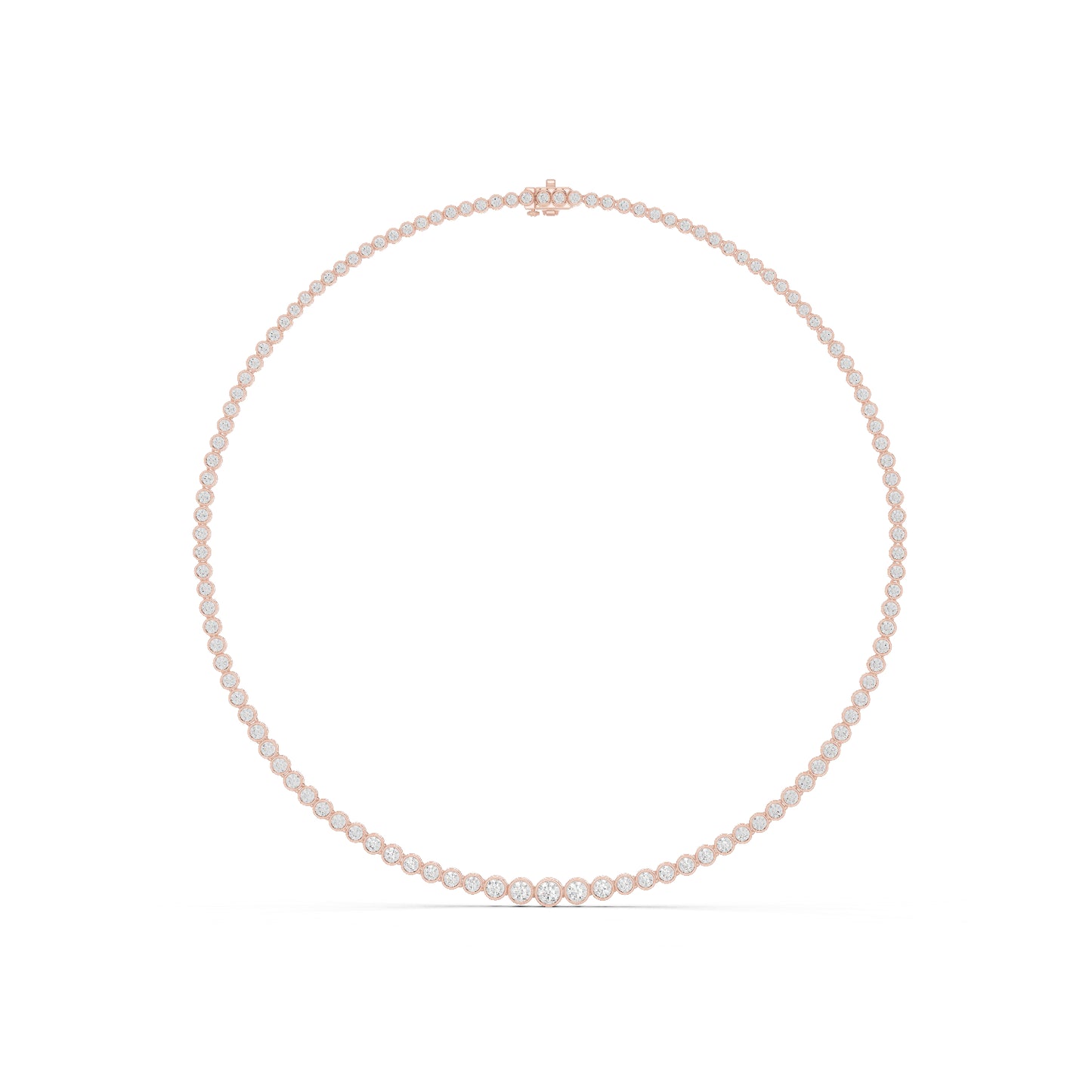 18k White Gold Round Lab-Grown Diamond Everyday Wear Necklace for Women | Pure Carat