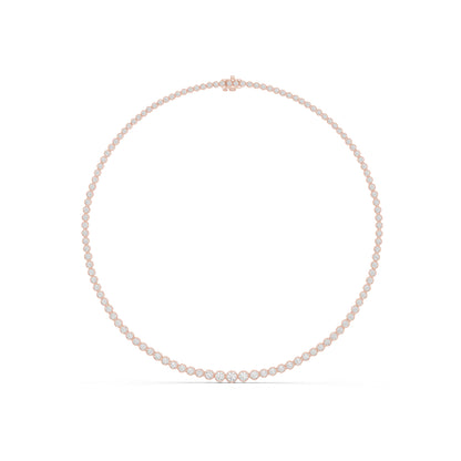 18k White Gold Round Lab-Grown Diamond Everyday Wear Necklace for Women | Pure Carat