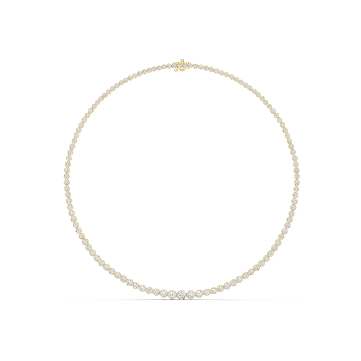 18k White Gold Round Lab-Grown Diamond Everyday Wear Necklace for Women | Pure Carat