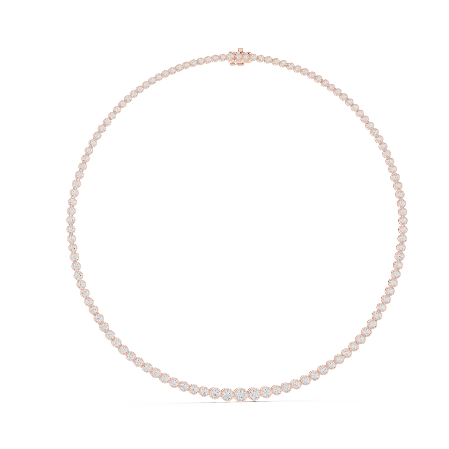 18k White Gold Round Lab-Grown Diamond Everyday Wear Necklace for Women | Pure Carat