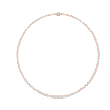 18k White Gold Round Lab-Grown Diamond Everyday Wear Necklace for Women | Pure Carat