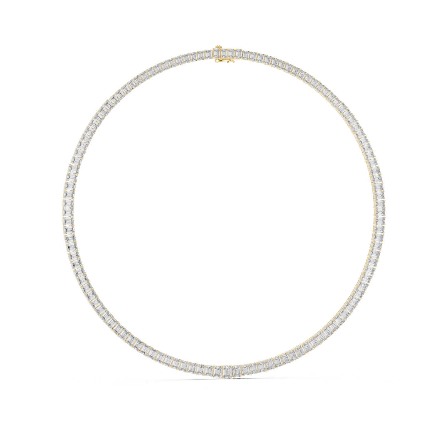 14k Yellow Gold Emerald Lab-Grown Diamond Office Wear Necklace for Women | Pure Carat