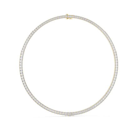 14k Yellow Gold Emerald Lab-Grown Diamond Office Wear Necklace for Women | Pure Carat