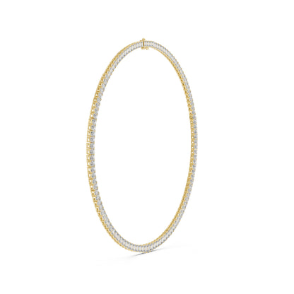 14k Yellow Gold Emerald Lab-Grown Diamond Office Wear Necklace for Women | Pure Carat