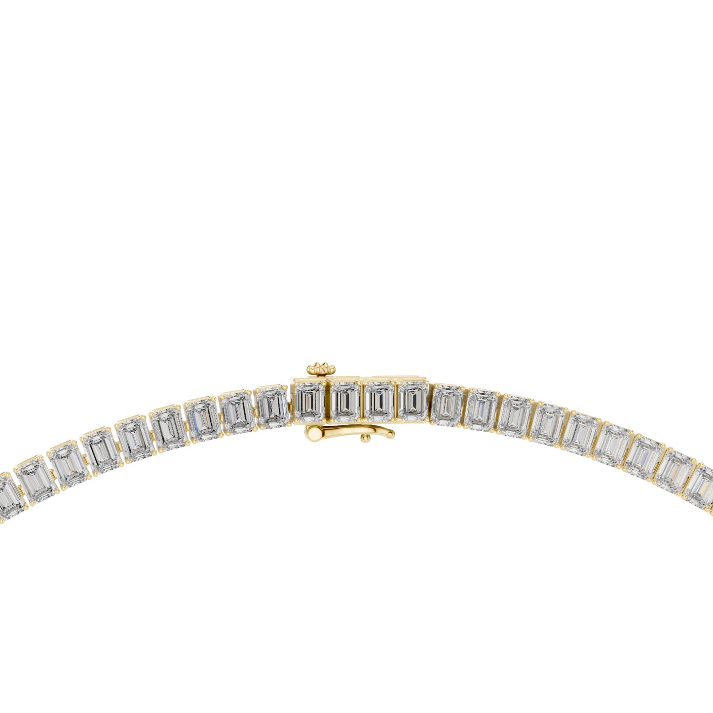 14k Yellow Gold Emerald Lab-Grown Diamond Office Wear Necklace for Women | Pure Carat