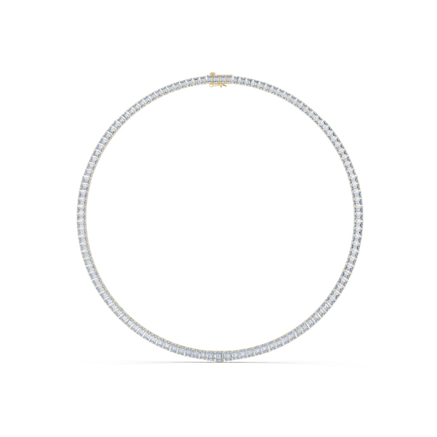 14k Yellow Gold Emerald Lab-Grown Diamond Office Wear Necklace for Women | Pure Carat