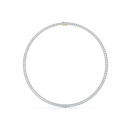 14k Yellow Gold Emerald Lab-Grown Diamond Office Wear Necklace for Women | Pure Carat