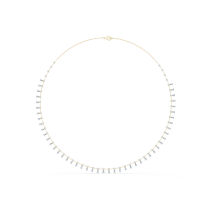 18k Rose Gold Pear/Round Lab-Grown Diamond Party Wear Necklace for Women | Pure Carat