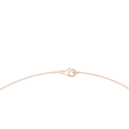 18k Rose Gold Pear/Round Lab-Grown Diamond Party Wear Necklace for Women | Pure Carat