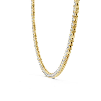 14k Yellow Gold Round Lab-Grown Diamond Office Wear Necklace for Women | Pure Carat
