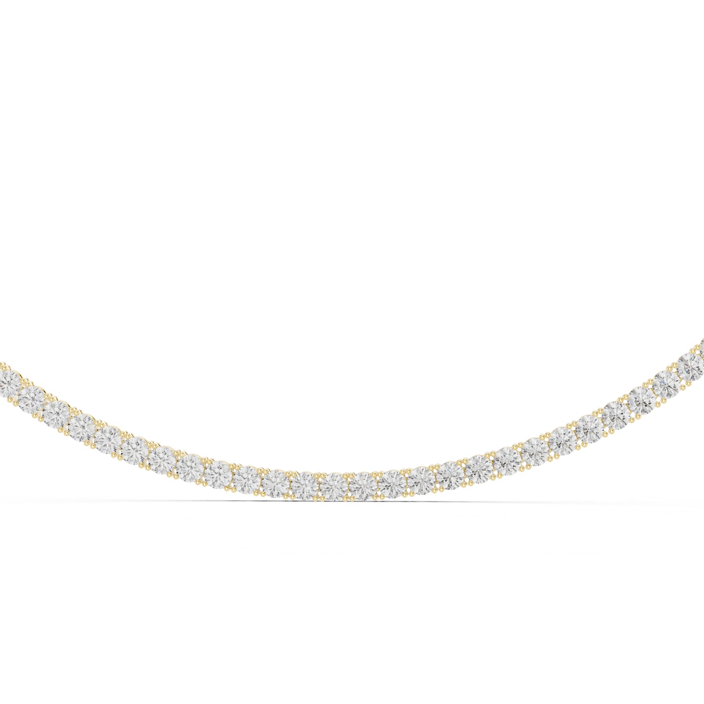 14k Yellow Gold Round Lab-Grown Diamond Office Wear Necklace for Women | Pure Carat