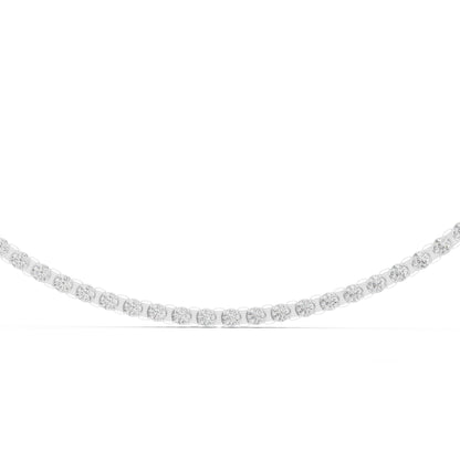 18k Rose Gold Round Lab-Grown Diamond Everyday Wear Necklace for Women | Pure Carat