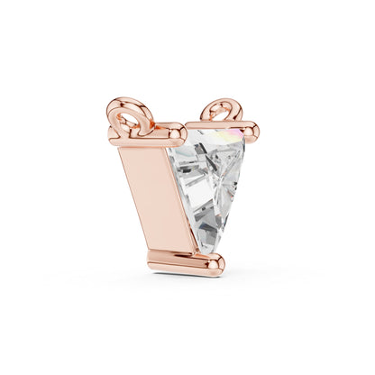 Pure Carat 18K Rose Gold Pendant with Triangle Lab-Grown Diamond - Bridal Collection