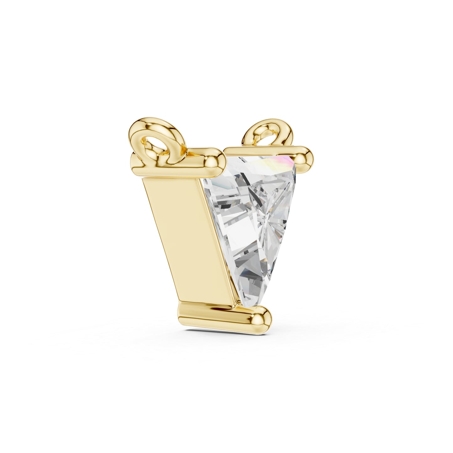 Pure Carat 18K Rose Gold Pendant with Triangle Lab-Grown Diamond - Bridal Collection